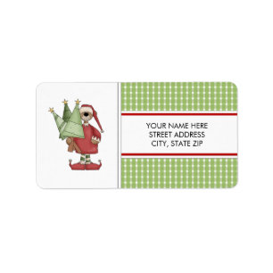 Christmas Bear Address Mailing Labels