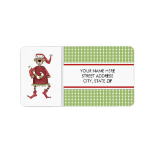 Christmas Bear Address Mailing Labels
