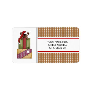 Christmas Bear Address Mailing Labels