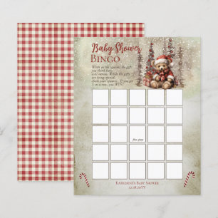  Christmas Bear Bearly Wait Boy Baby Shower Bingo