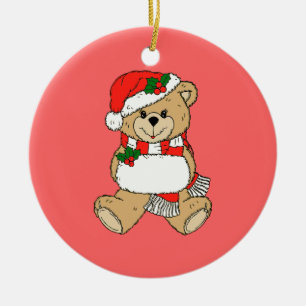 Christmas Bear Ceramic Tree Decoration