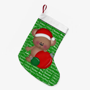Christmas Bear Holiday cartoon stocking