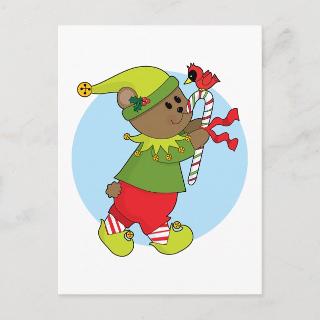 Christmas Bear Holiday Postcard (Front)