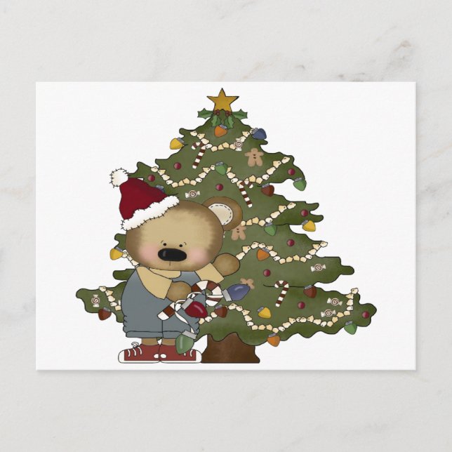 Christmas Bear Holiday Postcard (Front)
