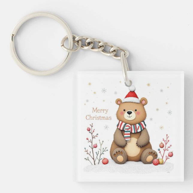 Christmas Bear Key Ring (Front)