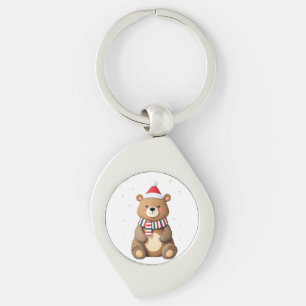 Christmas Bear Key Ring