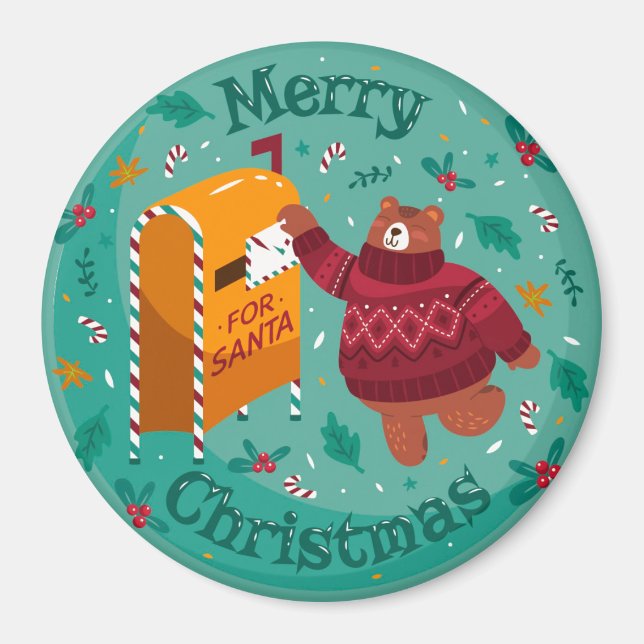 Christmas Bear Magnet (Front)