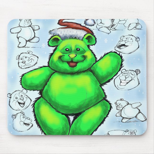 Christmas Bear Mouse Pad (Front)