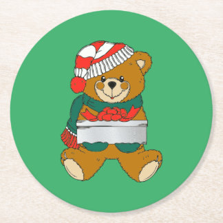 Christmas Bear Paper Coaster