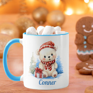 Christmas Bear Personalised Kids Mug