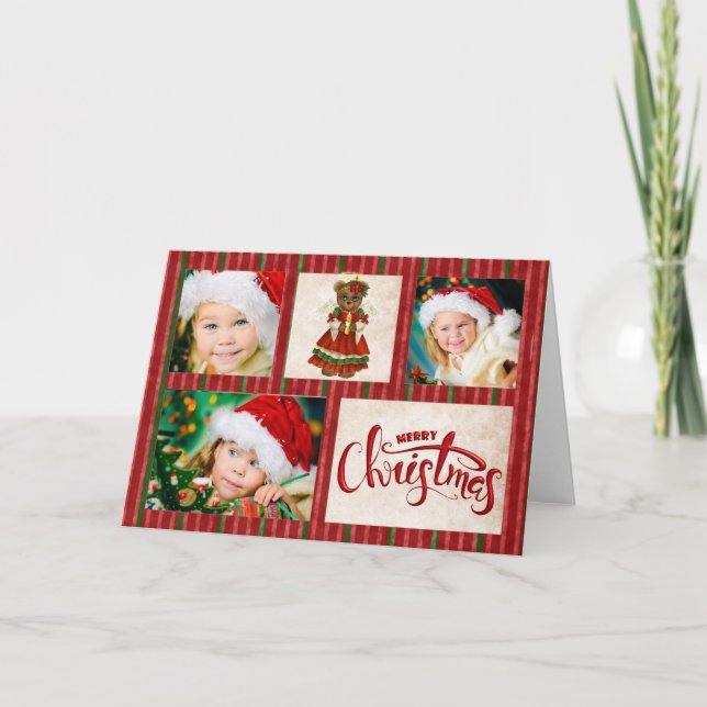 Christmas Bear Photo Christmas Card (Front)