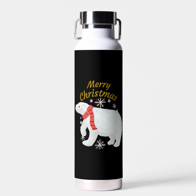 Christmas Bear Water Bottle (Front)