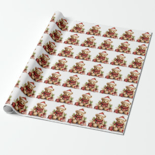 Christmas Bear Wrapping Paper
