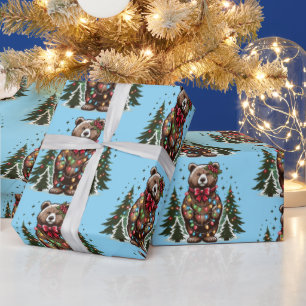 Christmas Bear Wrapping Paper