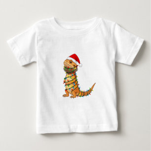  Christmas Bearded Dragon Pogona Vitticeps Santa  Baby T-Shirt