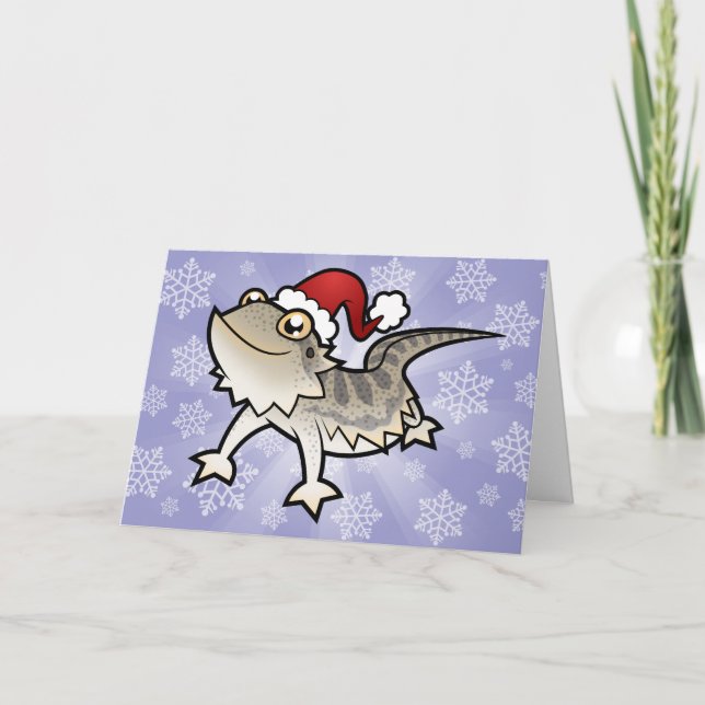 Christmas Bearded Dragon / Rankins Dragon Holiday Card (Front)