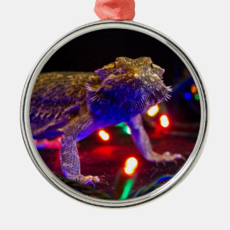 Christmas Beardie Metal Ornament