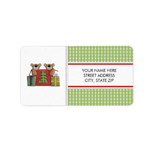 Christmas Bears Address Mailing Labels