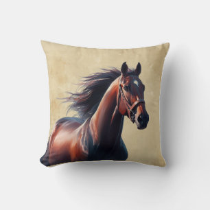 Christmas Beautiful Brown Horse  Cushion