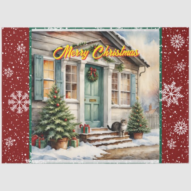 Christmas Beautiful Holiday Trendy Collection Tissue Paper (Front)