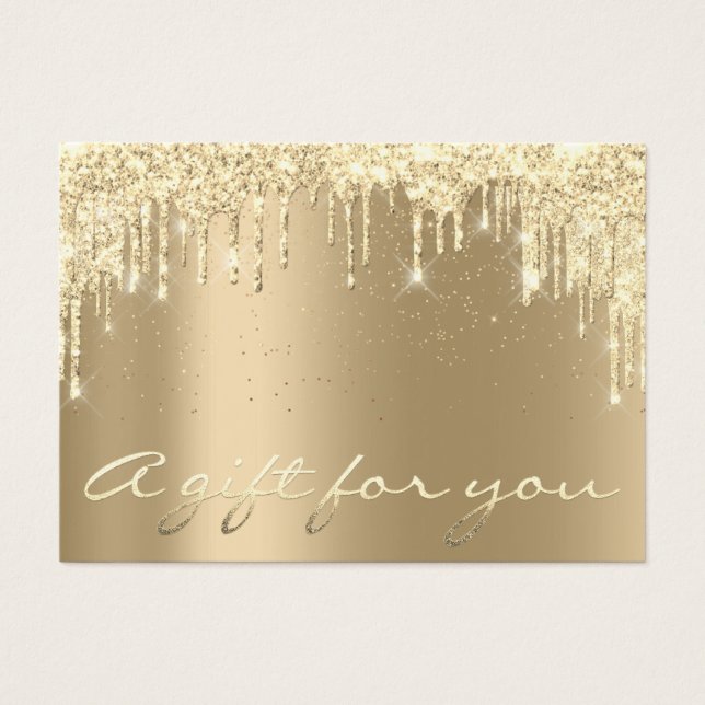 Christmas Beauty Gold Confetti Gift Certificate (Front)