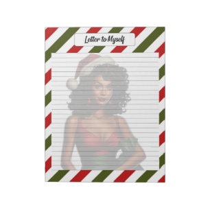 Christmas Beauty Pinup_  Letter to Self Notepad