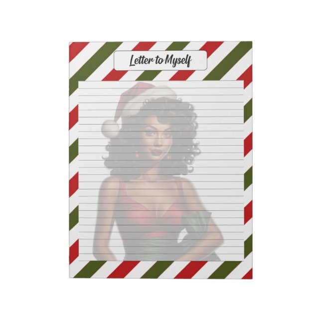 Christmas Beauty Pinup_  Letter to Self Notepad (Rotated)