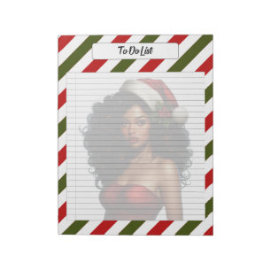Christmas Beauty Pinup_  To Do List Notepad