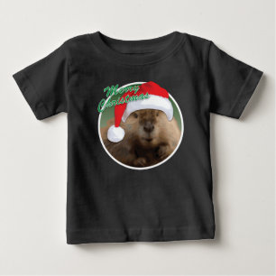 Christmas Beaver - Baby Fine Jersey T-Shirt