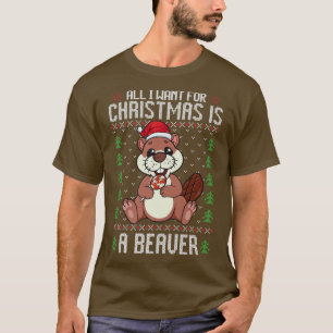 Christmas Beaver Ugly Xmas Sweater Christmas Beave