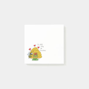 Christmas Bee Funny Holiday Cartoon Post-it Notes