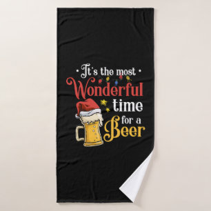 Christmas Beer Bath Towel