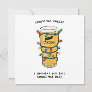 Christmas Beer Card - perfect for a beer lover!