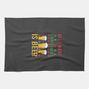 Christmas Beer Holiday Drinking Tea Towel