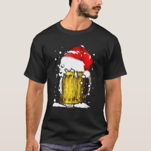 Christmas Beer Mug Santa Xmas Men Women Drinking T-Shirt