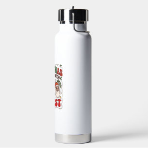 Christmas Begins Christ Santa Claus Tree Snowflake Water Bottle