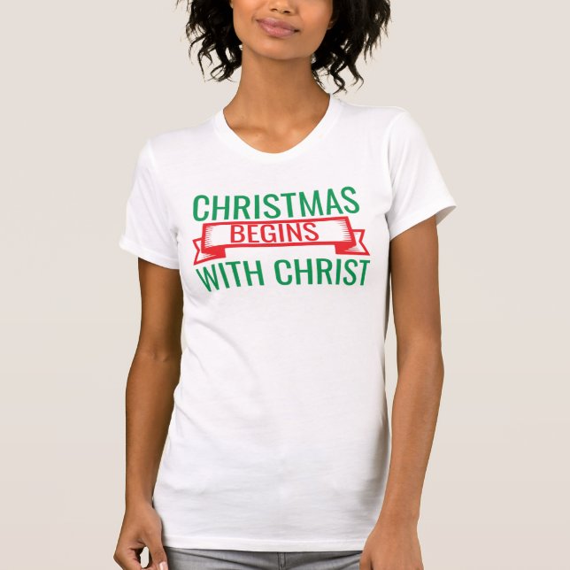Christmas Begins with Christ-15523 T-Shirt Hoodie (Front)