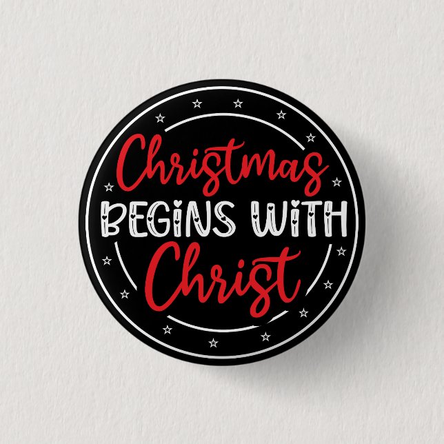 Christmas Begins With Christ-65772 3 Cm Round Badge (Front)
