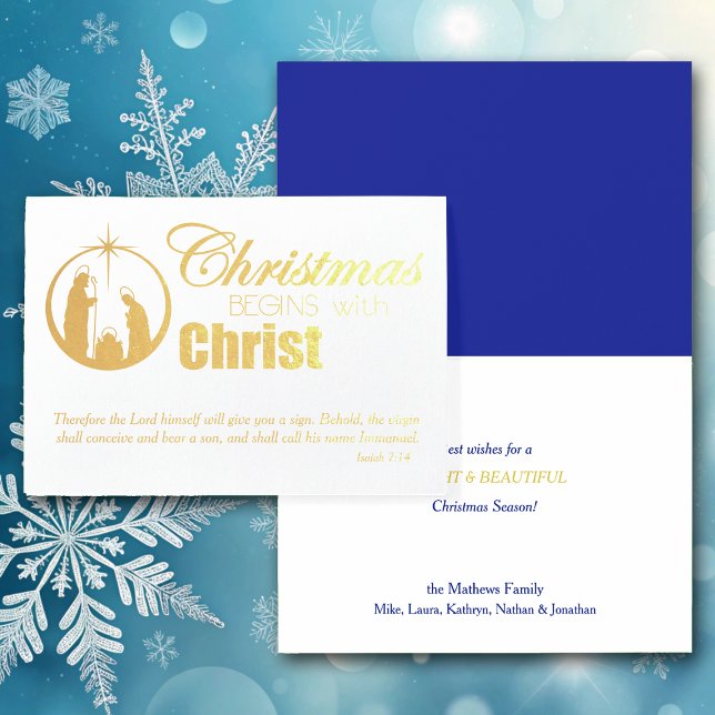 Christmas Begins with Christ Foil Card (Creator Uploaded)