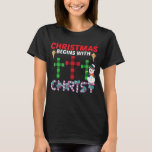 Christmas Begins With Christ Snowman Christian Rel T-Shirt<br><div class="desc">Christmas Begins With Christ Snowman Christian Religious T-Shirt This Christmas cross apparel is perfect for those who love old-fashioned, traditional Christmas celebrations with friends and family in a religious atmosphere. If you strongly believe in God and think that Jesus is our saviour, this Xmas outfit is for you. Featuring a...</div>