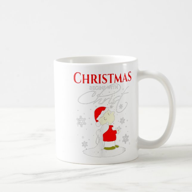 Christmas Begins With Christ Xmas Gift Holiday Cos Coffee Mug (Right)