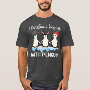 Christmas Begins With Penguin Xmas Animal Activist T-Shirt