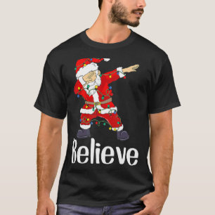 Christmas Believe Dabbing Santa Claus Kids Boys T-Shirt