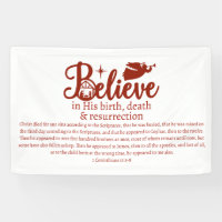 Christmas Believe In Jesus Nativity White Red