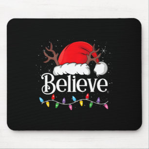 Christmas Believe In Santa Clause Family Matching Mouse Pad