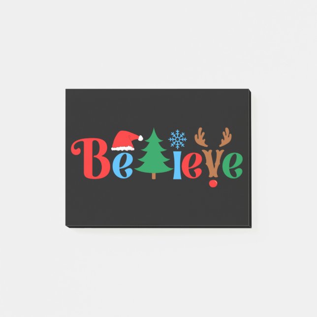 Christmas Believe Post-it Notes (Front)