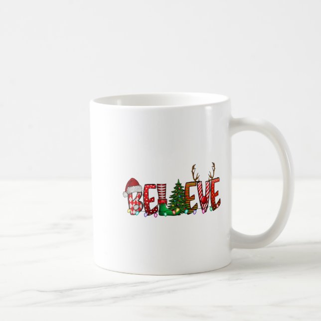 Christmas - Believe Santa Claus Believe Christmas  Coffee Mug (Right)