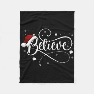 Christmas - Believe Santa Claus Believe Christmas Fleece Blanket