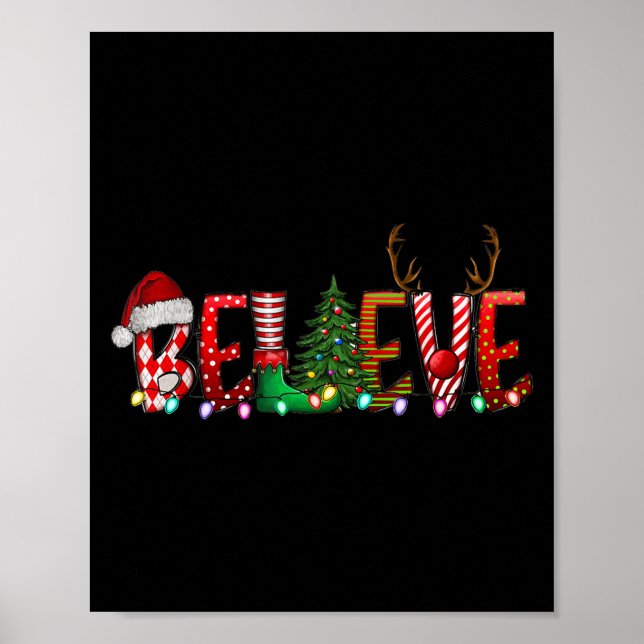 Christmas - Believe Santa Claus Believe Christmas  Poster (Front)