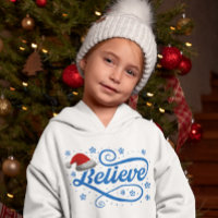 Christmas Believe Santa Claus - Santa Hat White